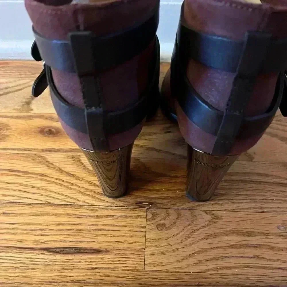 Jimmy Choo Burgundy Suede Ankle Boots Size 36